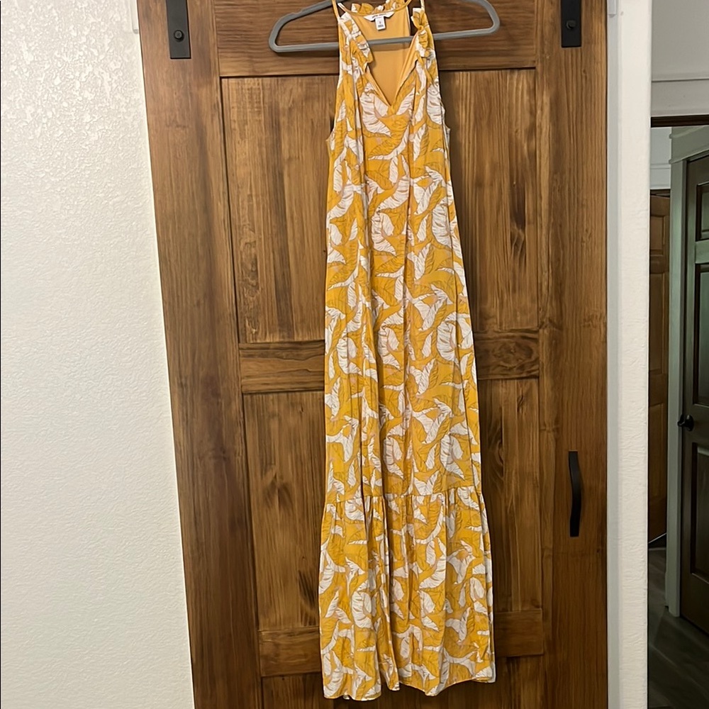 Nine West Yellow and White Maxi Dress